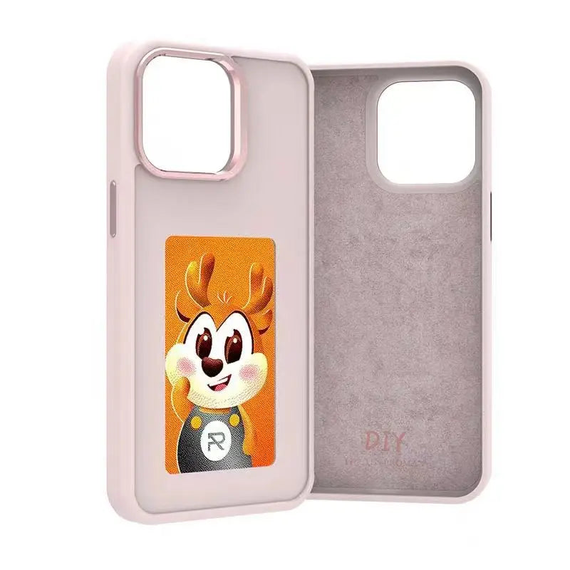 E-Lnk NFC 3.7 Inches Screen Display Mob for Iphone 13 14 15 16 Wireless Transmission Screen Projection Phone Case